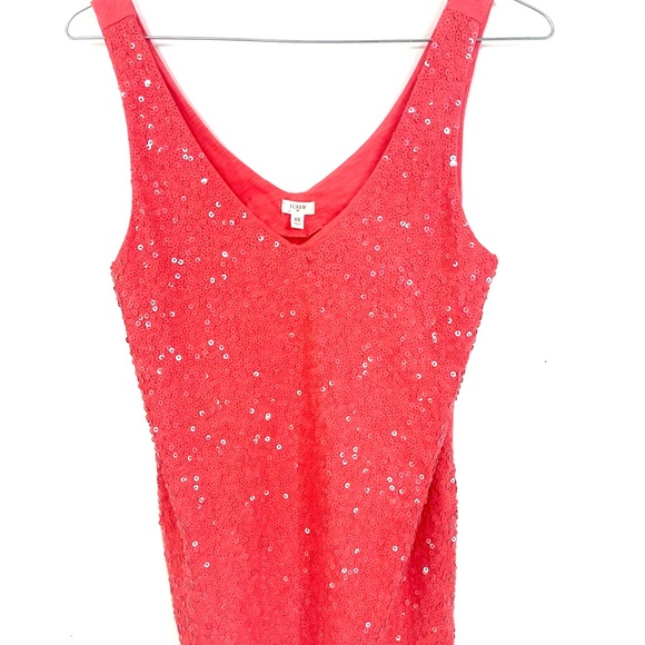 J.Crew Sleeveless coral sequin tank top - Picture 5 of 14